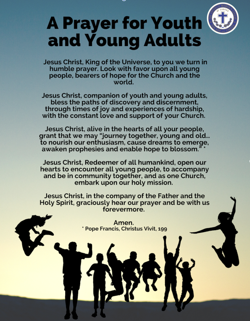 A Prayer for Youth and Young Adults - The Catholic Women's League of Canada